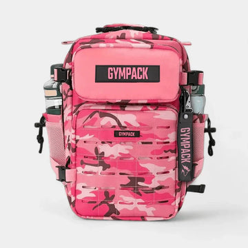 Mochila de Gimnasio 25L – Camuflaje Rosa | Gympack Pro