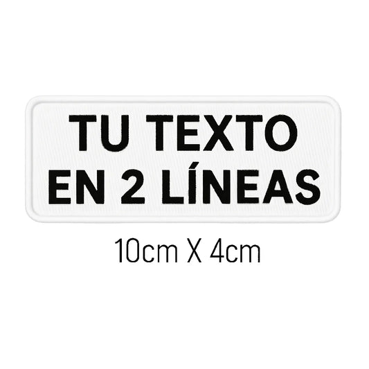 Custom Two-Line Patch - White